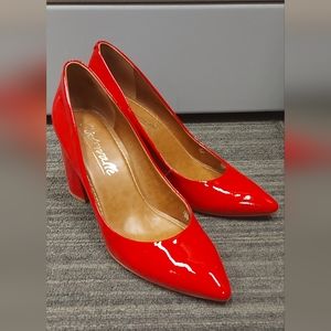 Genuine red patent leather shoes